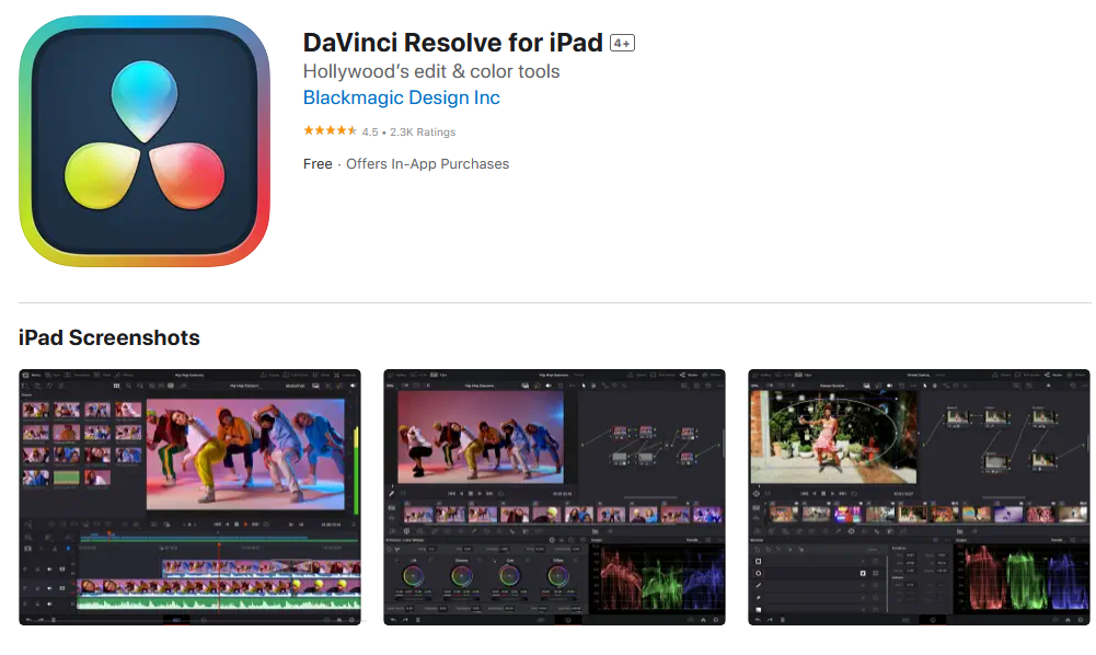 iPadで使える動画編集アプリ：DaVinci Resolve for iPad