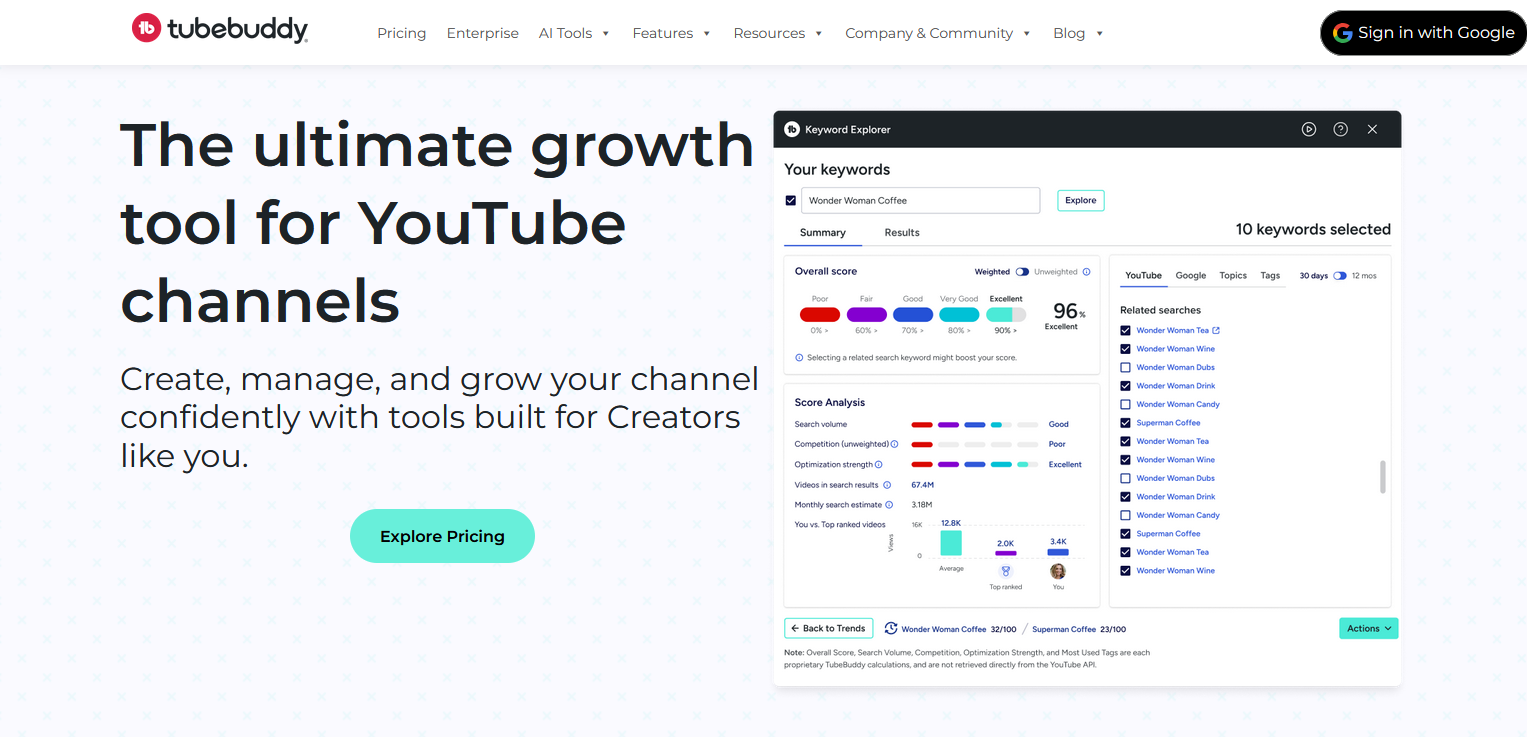 VSEO対策に役立つツール:TubeBuddy