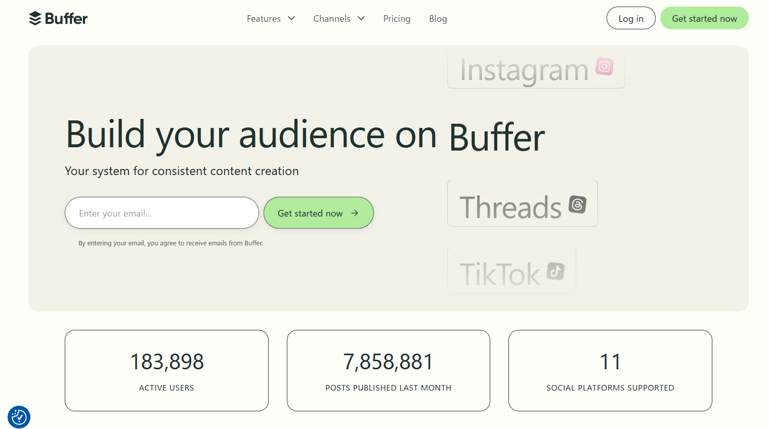 インスタグラムスケジュール投稿ツール:Buffer