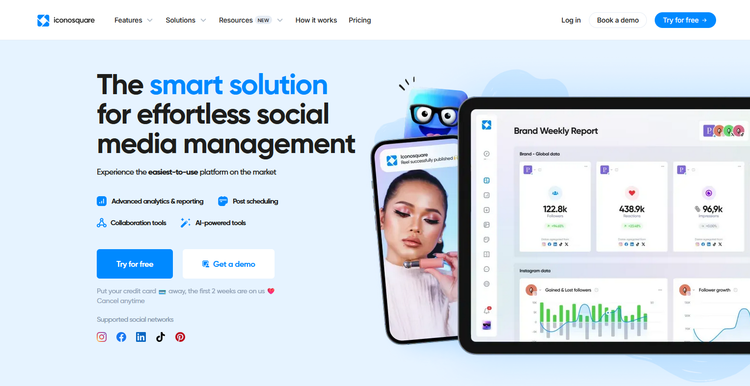 インスタグラム分析ツール:Iconosquare