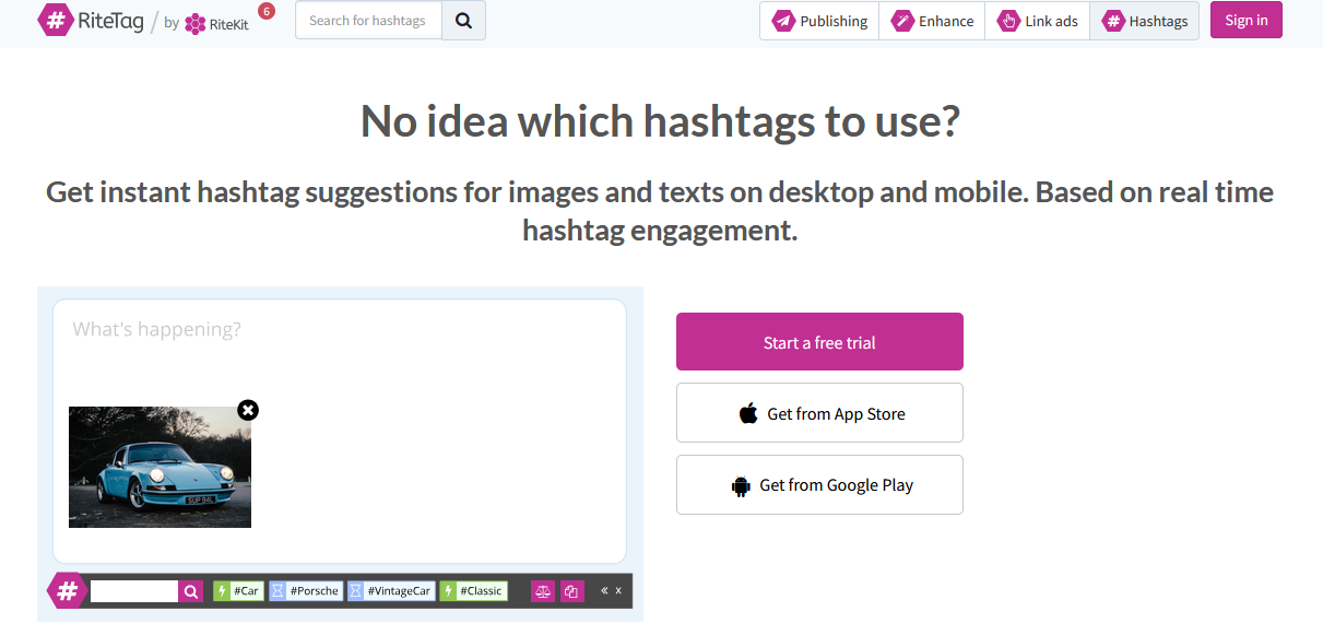 インスタグラムハッシュタグ調査ツール:RiteTag
