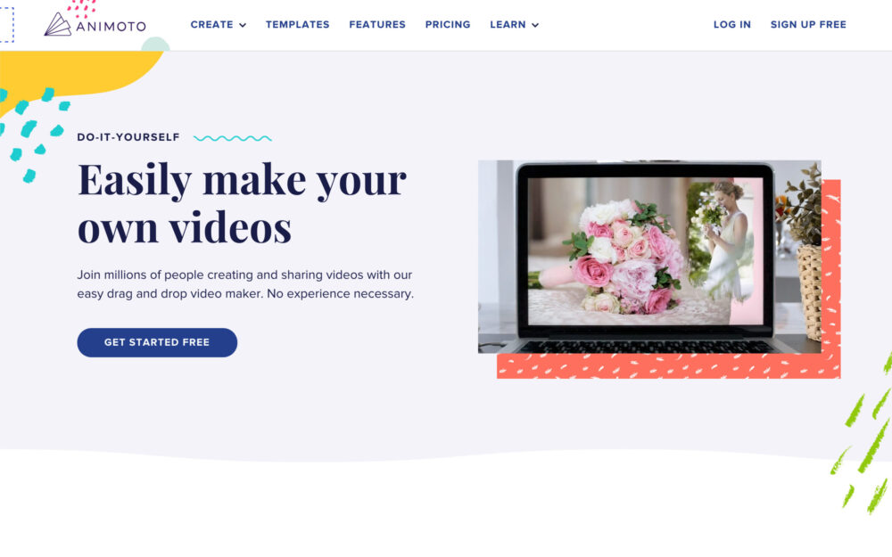 Animoto　スクリーンショット