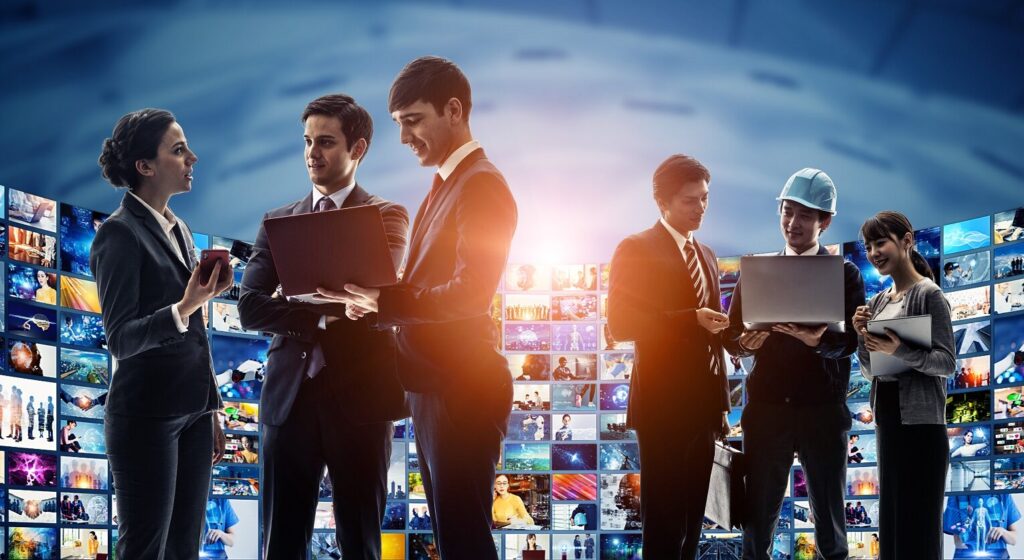 ビジネスマンと動画